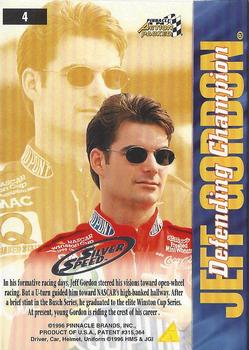 1996 Action Packed Credentials - Silver Speed #4 Jeff Gordon Back