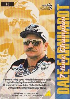 1996 Action Packed Credentials - Silver Speed #10 Dale Earnhardt Back