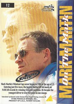 1996 Action Packed Credentials - Silver Speed #12 Mark Martin Back