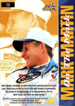 1996 Action Packed Credentials - Silver Speed #15 Mark Martin Back