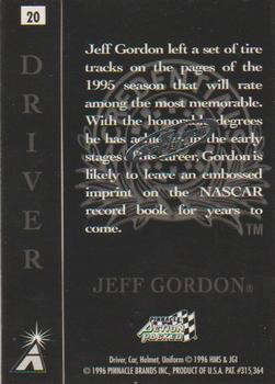 1996 Action Packed Credentials - Silver Speed #20 Jeff Gordon Back