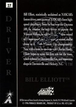 1996 Action Packed Credentials - Silver Speed #27 Bill Elliott Back