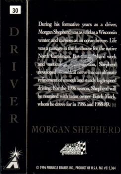 1996 Action Packed Credentials - Silver Speed #30 Morgan Shepherd Back