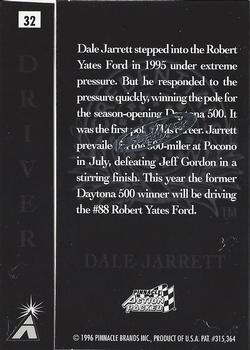 1996 Action Packed Credentials - Silver Speed #32 Dale Jarrett Back