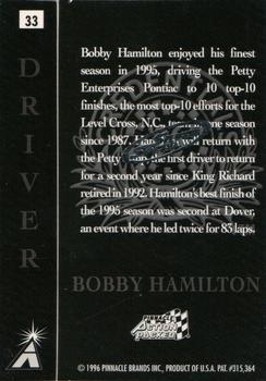 1996 Action Packed Credentials - Silver Speed #33 Bobby Hamilton Back