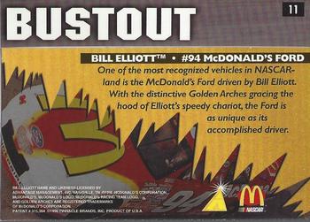 1996 Action Packed McDonald's #11 Bill Elliott's Car Back