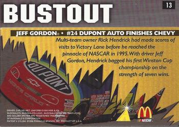 1996 Action Packed McDonald's #13 Jeff Gordon's Car Back