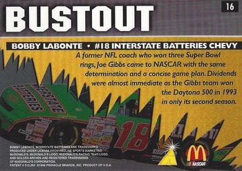 1996 Action Packed McDonald's #16 Bobby Labonte's Car Back