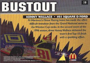 1996 Action Packed McDonald's #19 Kenny Wallace's Car Back