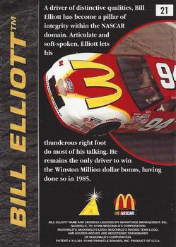 1996 Action Packed McDonald's #21 Bill Elliott Back