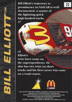 1996 Action Packed McDonald's #22 Bill Elliott Back