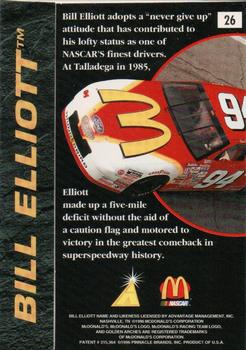 1996 Action Packed McDonald's #26 Bill Elliott Back