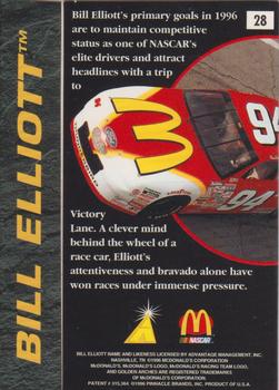 1996 Action Packed McDonald's #28 Bill Elliott Back