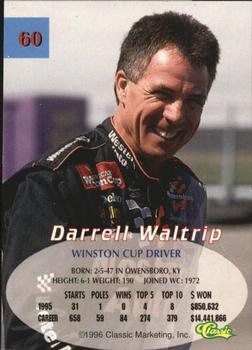 1996 Classic #60 Darrell Waltrip Back