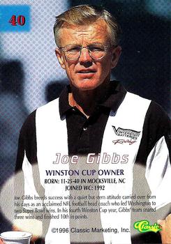1996 Classic #40 Joe Gibbs Back