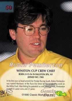 1996 Classic #50 Robin Pemberton Back