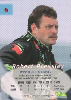 1996 Classic #9 Robert Pressley Back