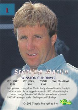 1996 Classic - Silver #1 Sterling Marlin Back
