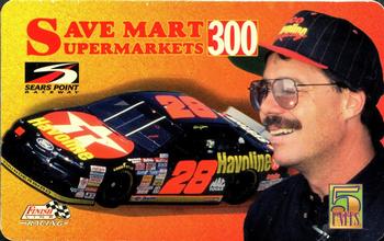 1996 Finish Line Save Mart Phone Cards #NNO Ernie Irvan Front