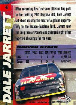 1996 Finish Line - Silver #43 Dale Jarrett Back