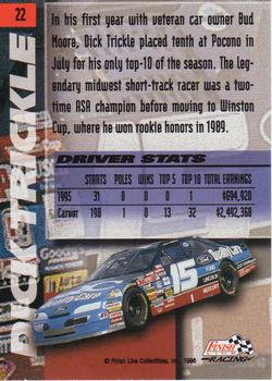 1996 Finish Line - Silver #22 Dick Trickle Back