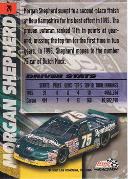 1996 Finish Line - Silver #29 Morgan Shepherd Back
