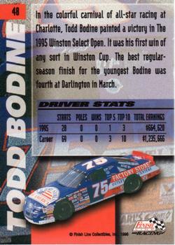 1996 Finish Line - Silver #48 Todd Bodine Back