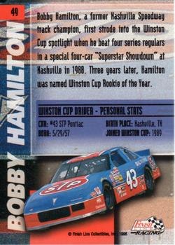 1996 Finish Line - Silver #49 Bobby Hamilton Back