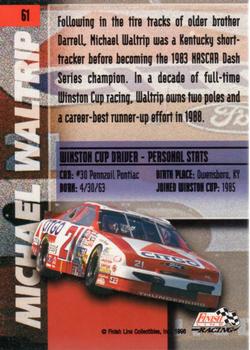 1996 Finish Line - Silver #61 Michael Waltrip Back