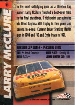 1996 Finish Line - Silver #63 Larry McClure Back