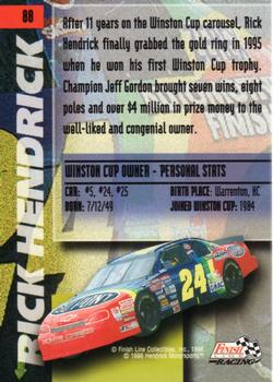 1996 Finish Line - Silver #88 Rick Hendrick Back