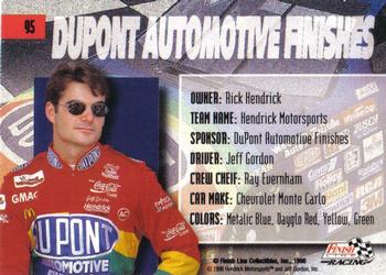 1996 Finish Line - Silver #95 Jeff Gordon's Car Back