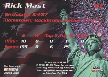 1996 Maxx Made in America #01 Rick Mast Back