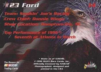 1996 Maxx Made in America #14 #23 Ford Back