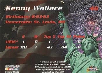 1996 Maxx Made in America #46 Kenny Wallace Back
