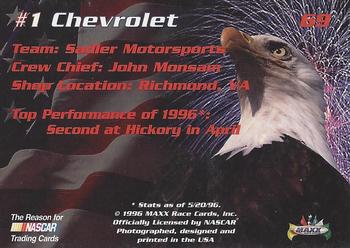1996 Maxx Made in America #69 #1 Chevrolet BGN Back