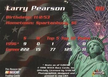 1996 Maxx Made in America #86 Larry Pearson Back