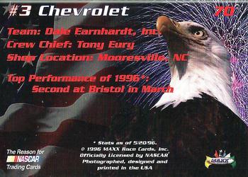 1996 Maxx Made in America #70 #3 Chevrolet BGN Back