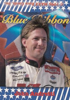 1996 Maxx Made in America - Blue Ribbon #BR8 John Andretti Front