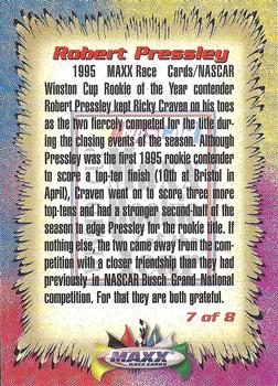 1996 Maxx Sam Bass #7 Robert Pressley Back