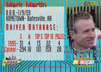 1996 Maxx Odyssey #C/:06 Mark Martin Back