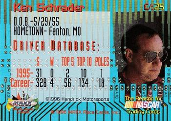 1996 Maxx Odyssey #C/:25 Ken Schrader Back