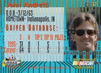 1996 Maxx Odyssey #C/:37 John Andretti Back
