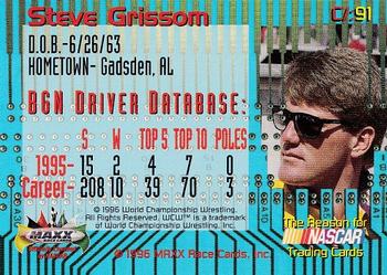 1996 Maxx Odyssey #C/:91 Steve Grissom Back