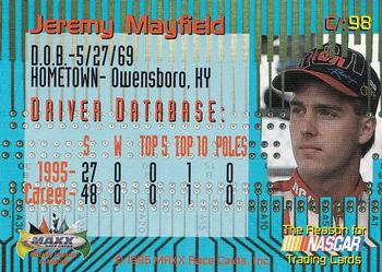 1996 Maxx Odyssey #C/:98 Jeremy Mayfield Back
