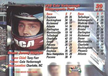 1996 Maxx Premier Series #20 #98 Ford Back