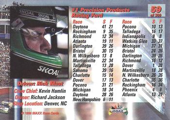 1996 Maxx Premier Series #59 Rick Mast's Car Back