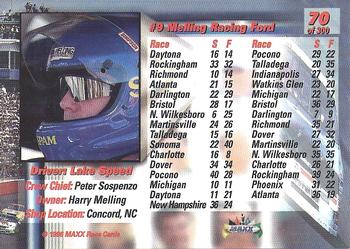 1996 Maxx Premier Series #70 #9 Ford Back
