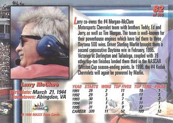 1996 Maxx Premier Series #82 Larry McClure Back