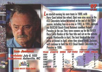1996 Maxx Premier Series #97 Leo Jackson Back